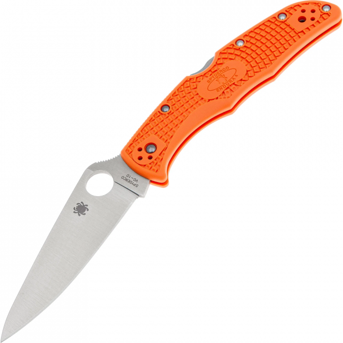 Складной нож SPYDERCO ENDURA 4 сталь VG-10, рукоять Orange FRN 10FPOR